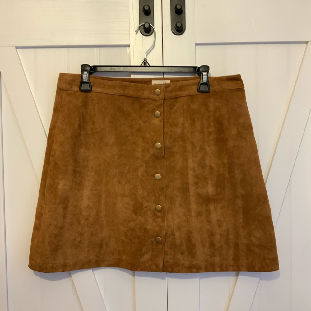 Maison Jules faux suede skirt